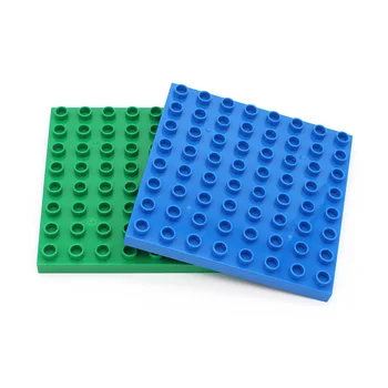 Moc Голям е Размерът на Основната Плоча 8х8 64 Точки DIY-Големи Частици Образователни Строителни Блокове Тухли Съвместими Сглобяване на Играчки