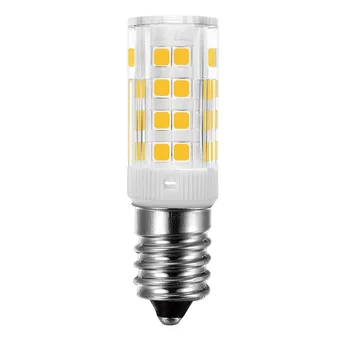 Led крушка E14 мощност от 5 W, еквивалент на халогенни лампи с мощност 20 W, Без трептене, по-Топъл бял 3000 ДО AC220-240V, Без прекъсване, Енергоспестяващи крушки