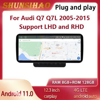 Snapdragon радио Android GPS navi авторадио За 12,3 инча RHD Q7 Q7L 2005-2015 Стерео carplay + android авто плейър 128 GB