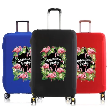 Калъф за багаж на количката, куфар за 18-30 см, калъфи за багаж, Аксесоари за пътуване, Еластичен прахоустойчив калъф, предпазващ калъф с Принтом Фламинго