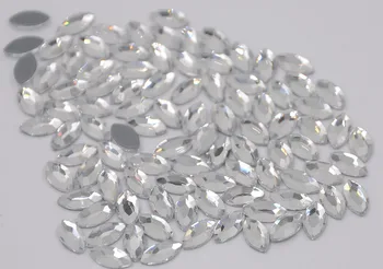 АААА + най-Доброто качество на 4x8 мм Кристално чист Navette DMC Гореща определяне Планински кристал, По-блестящ Супер ярък коригиране на желязо в камъни.
