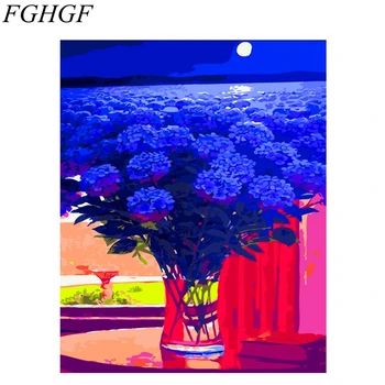 FGHGF Без Слънце и Цвете Сам Цифрова картина на Номерата На Съвременната Стенни Художествена Картина Ръчно Рисувани Платно Картина За