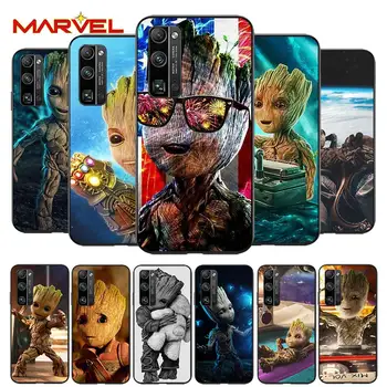 Groot Marvel Отмъстителите за Huawei Honor 30 20 10 9S 9А 9В 9X 8X MAX 10 9 Lite 8A 7C 7A Pro Мек Силиконов Черен Калъф за вашия Телефон