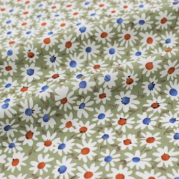 Color Sun Flower Pure Cotton Fabric For Dress Рокля На Au MÈTre Telas Por Метро Sewing Плат За Шиене Vestidos Coton направи си САМ