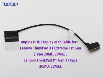Кабел LCD дисплей 40 контакти UHD FFC Flex eDP За Lenovo ThinkPad X1 Extreme 1-во поколение 20MF 20MG P1 Gen 1 FRU 01YU747 450.0DY0C.0001