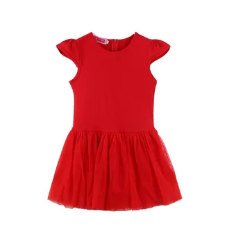 детски дрехи 2020 г., лятна рокля принцеса в корейски стил за момичета, нова червена рокля за момичета