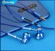 RYRA Метални Спортни Слушалки 3.5 мм Неподатливостта Слушалки С Микрофон С Нисък Бас ушите За Мобилния Телефон на вашия Компютър