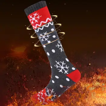 Приятна на вид Быстроразогревающиеся Меки Есенни и зимни Дамски, Мъжки Ски Чорапи с отопление, Анти-выцветающие USB Електрически Чорапи за Ски