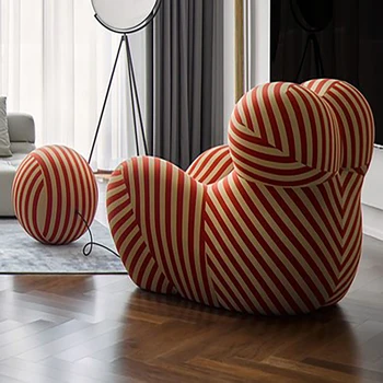 Лесен луксозна единична разтегателен диван-фотьойл звезден дизайнерски мързелив диван-стол творчески чист червен балон стол балкон майката прегръща стол