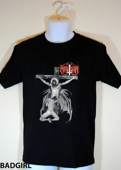 Тениска На Marduk Реколта Риза Satanic 666 Black Metal Backpatch Отпечатване