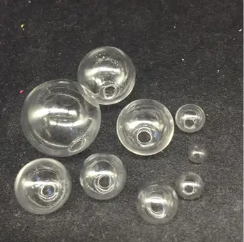 90 парчета 25 мм и 20 мм, 18 мм, 16 мм, 14 мм, 12 мм, 10 мм и 8 мм и 6 мм разход през цялата стъклен глобус висулка флакон медальон бижута стъклена бутилка