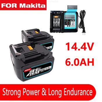 Такса за актуализация 14,4 v 6000 mah За зареждане на литиево-йонна батерия със зарядно устройство Bl1460Bl14301415194066-1 За Електроинструменти Makita