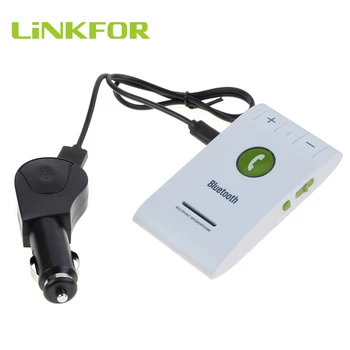 LiNKFOR Bluetooth-съвместими Безжични Аудиоадаптер 4.0 Хендсфри Високоговорител Телефон Козирка За мобилен Телефон Адаптер за намаляване на шума