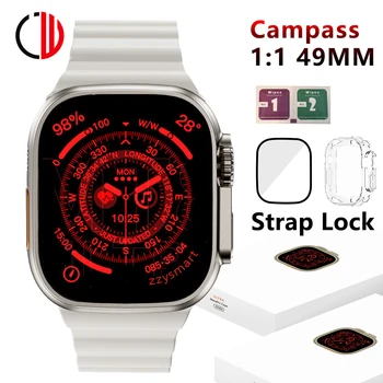 ZZYSMART Campass Smartwatch Каишка Заключване 2023 Нови Женски Мъжки Умен Часовник Android Часовници IOS 49 мм 1:1 Спортен Гривна Водоустойчив IWO