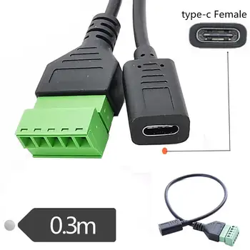 USB конектор, без спойка Версия USB2.0 USB3.1 Type-c Зелен кабел за Свързване, без спойка