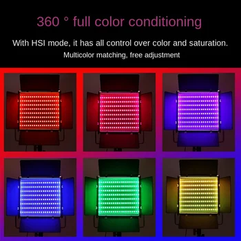 M-REMOTE W480 RGB светодиоди CRI95 / 2500 K-9000 K / Яркост 0-100% / 0-360 регулируеми цветове за директно излъчване / игри в реално време / Видео TikTok