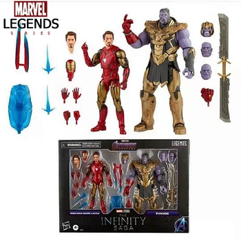 Marvel Легенди Iron Man Танос Двойна Фигурка Играчки Костюм Ironman MK85 Щелкни Пръстите си Модел на Статуята на Кукли за Събиране на Подаръци