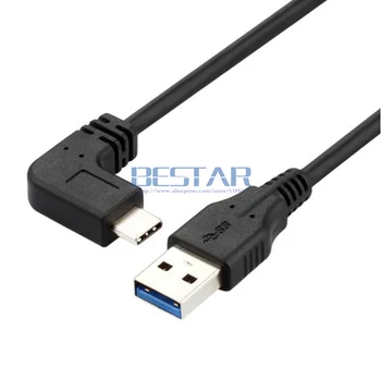 1 М Висока скорост 10 Gbit/с обръщане на USB3.1 type-c USB-C USB 3.1 тип c 90 градуса ъгъл дизайн включете към USB 3.0 A тип штекерный кабел 3 метра