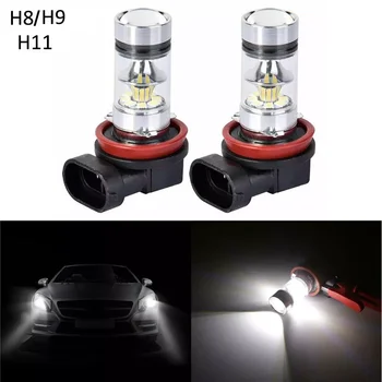 H11 H8 H9 Led Автомобилни Фарове за мъгла Лампа 6500 До 40 Вата 400Lm Лъч Комплект за Преобразуване на Глобуси Авто Дневен Ходова Светлина IP68