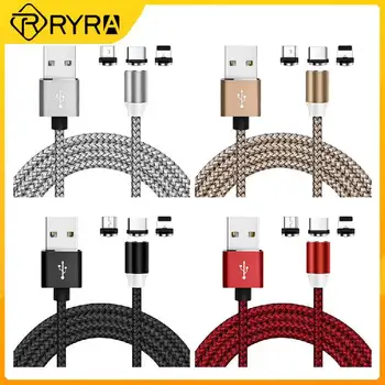 RYRA 3 В 1 на Магнитен USB Кабел За iPhone, iPad, Samsung и Huawei Зарядно Устройство За Таблета, Кабел Магнит Micro USB Tipo C Кабел За Бързо Зареждане