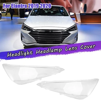 1 Чифт Ляв-Десен Фар Капак на Обектива под формата На Миди Светлина Капачка на Обектива За Hyundai Elantra 2019 2020