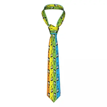 Цветна Рок Китара-starlight Вратовръзка За Мъжете И Жените, Полиестер, 8 см, Сменящи Вратовръзка за Мъжете и Тънки Широки Аксесоари, Gravatas, Вечерни