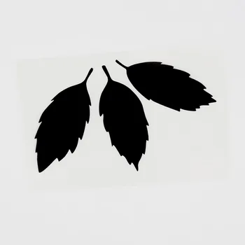 Черен/Сребрист Модни Растения, Тропически Листа Vinyl Стикер На Мотоциклет Стикер на Колата 13,9 см х 8,5 см