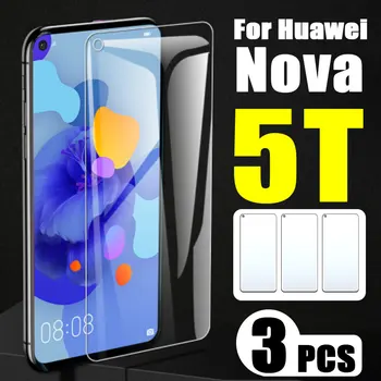 3 бр. за huawei Nova 5 т стъкло huavei 5 т защитно фолио за nova5t 5tnova екран протектор huaweii лист на закалено стъкло hd