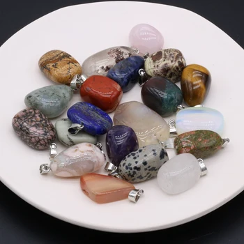 Wholesale30PCS Естествени Полускъпоценни камъни с Неправилна Форма Висулка Модно Колие Обици за Бижута и Аксесоари Подарък