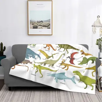 Dinosaurier Familie Decke Abdeckung Cartoon Wolle Werfen Decken Home Дивана Personalisierte Weiche Warme Bettdecken