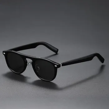 2022 Нови Модни Vintage Слънчеви Очила В Стил Стръмен Човек UV400 С Поляризирани Лещи, Ацетатная Дограма, Класическа Овална Пилотен Дизайн, Женски, Мъжки