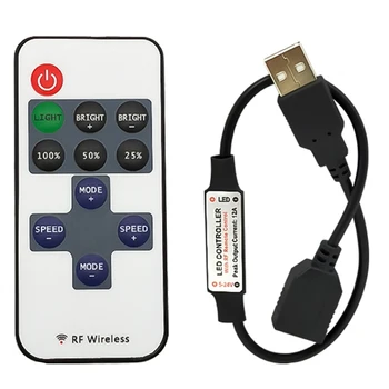 DC5V 11Key Контролер Led Лента-Слаби RF дистанционно управление интерфейс USB Контролера За Smd 5050 5630 2835 един-цветен led лента