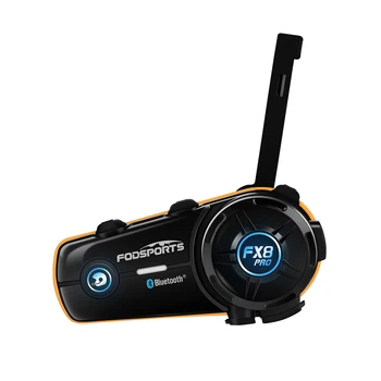 Fodsports FX8 Pro Мотоциклет Домофонна система, Bluetooth Каска, Слушалка 8 Rider 1000 М БТ 5.0 е с Домофонна система Споделяне на музика, на Фона на звук, FM