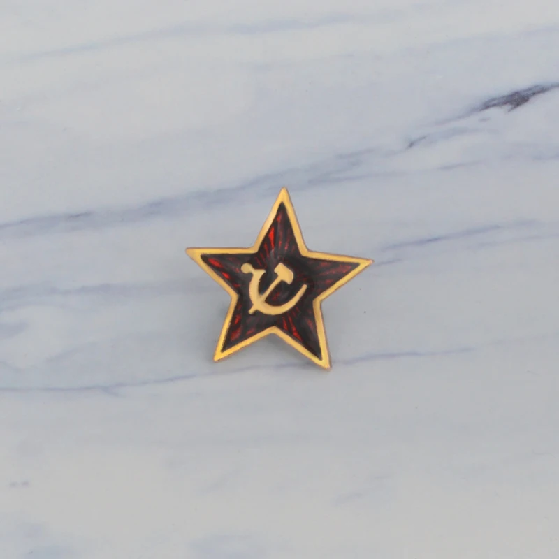 Ретро сърп и комунизма брошка съветския икона, символ на брошка Съветския марксистский логото на микро икона значка палто, шапка, Изображение 4