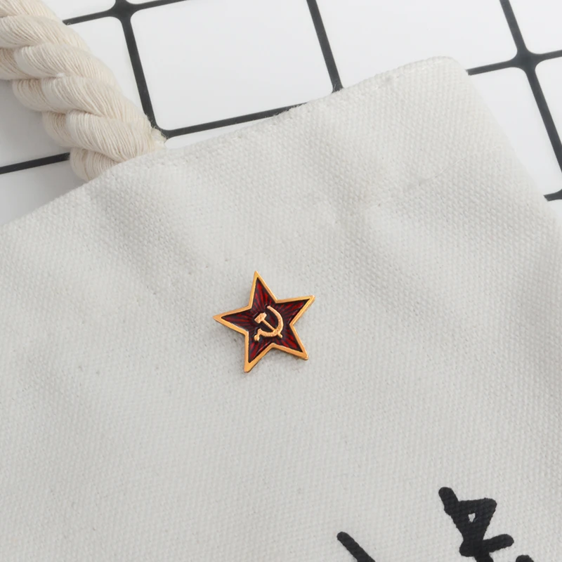 Ретро сърп и комунизма брошка съветския икона, символ на брошка Съветския марксистский логото на микро икона значка палто, шапка, Изображение 5