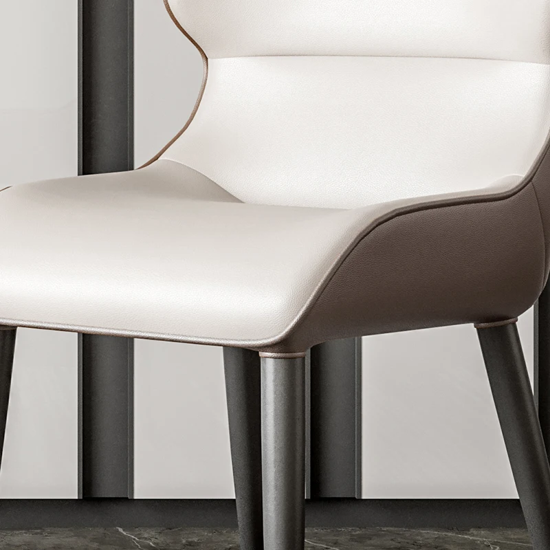 Кожени Модерни Трапезни Столове Луксозни Метални Мобилни Столове За Отдих Скандинавски Дизайн Спалня Cadeiras De Jantar Маса За Хранене Мебели Изображение 5