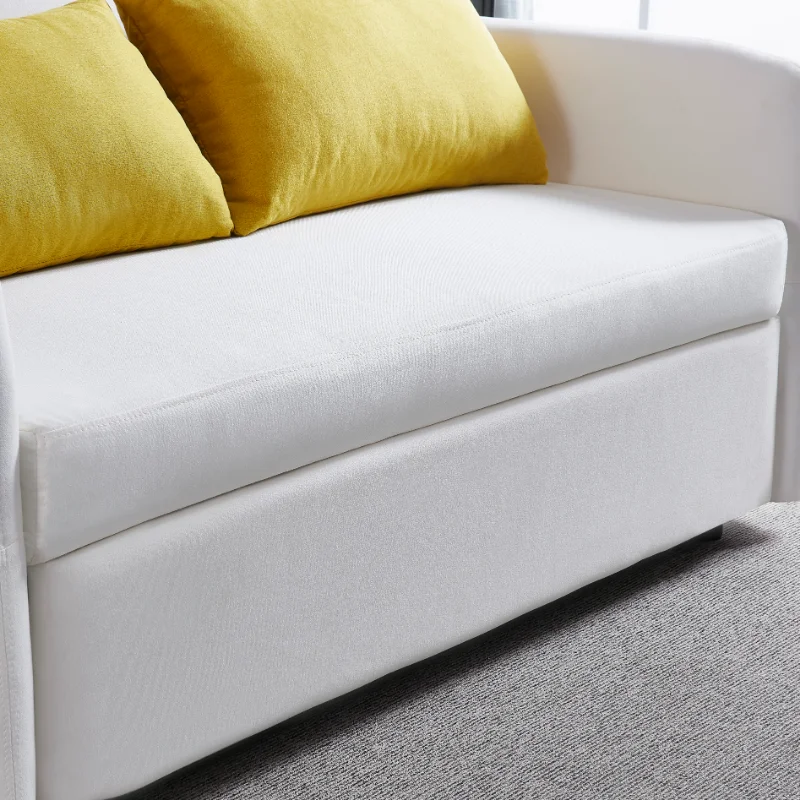 [Flash Deal]Разтегателен диван с двойно легло Лесно се монтира Удобно поддръжка на USB с висококачествена пяна и пружинна опора [В наличност в САЩ] Изображение 4