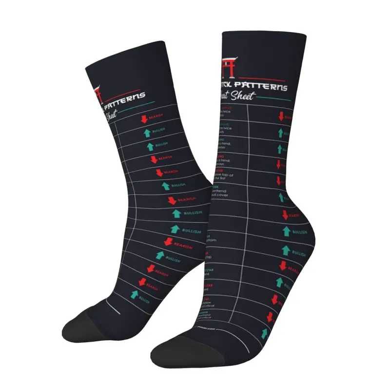 Забавни Мъжки Чорапи с Шарките на Резервирането на Forex, Чорапи Унисекс, Дишащи Топли Чорапи с 3D-Печат за Борсова търговия Изображение 1