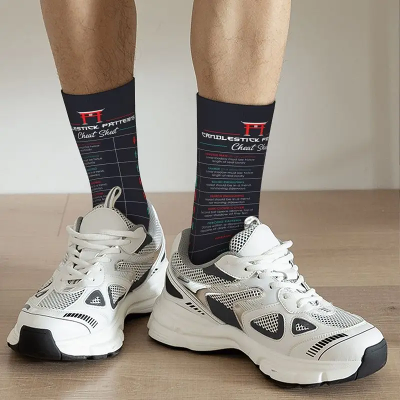 Забавни Мъжки Чорапи с Шарките на Резервирането на Forex, Чорапи Унисекс, Дишащи Топли Чорапи с 3D-Печат за Борсова търговия Изображение 4