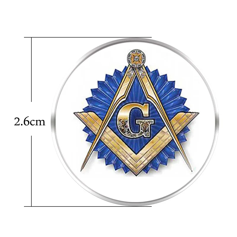 Classic Freemason Design брошка Brooches брошки женски големи Collar Пин Glass Convex Dome Accessories Gift Изображение 1