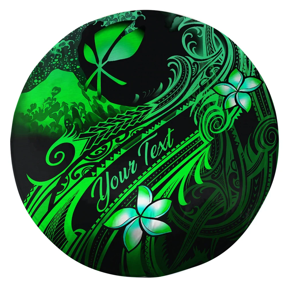 CLOOCL Полинезия Кръгли Подложки 3D Графичен Зелен Florla Кийт Костенурка Татуировки Модел Килими за Хола RugsDropShipping Изображение 5