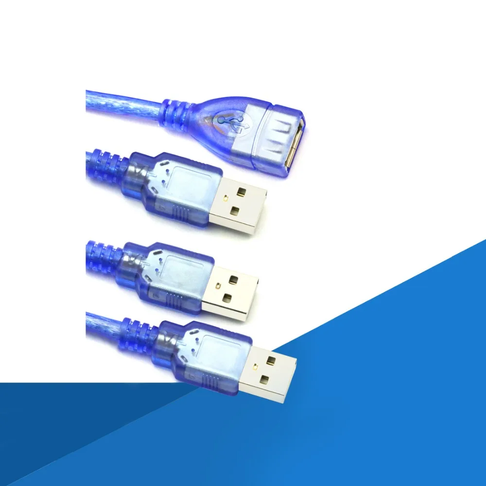 1 бр. USB-кабел USB-кабели за компютри и лаптопи 0.5/1/1.5/ 3 м USB 2.0 Кабели за зареждане и пренос на данни от един мъж към една жена Изображение 1