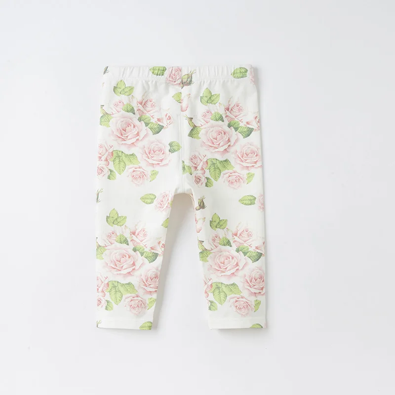 DB16701 дейв bella/ пролетни модни панталони с флорални принтом за малки момичета, детски панталони пълна дължина, панталони за деца Изображение 1