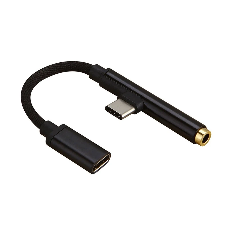 5 бр. Конектор Micro-B USB с конектор 2в1 Type-C към конектора USB-C Aux Кабел за Адаптер за слушалки За Huawei P20 Xiaomi Изображение 5
