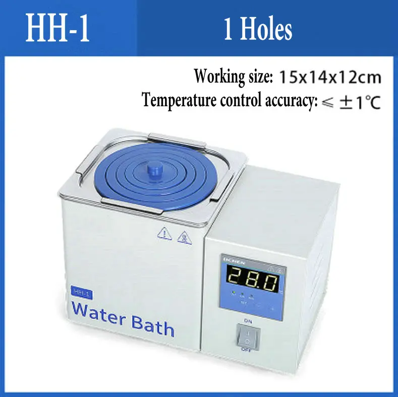 300 W 100 ℃ Електрическо отопление цифров дисплей постоянна температура на водна вана с един дупка на лабораторни резервоар за вода водна вана маслена вана Изображение 0