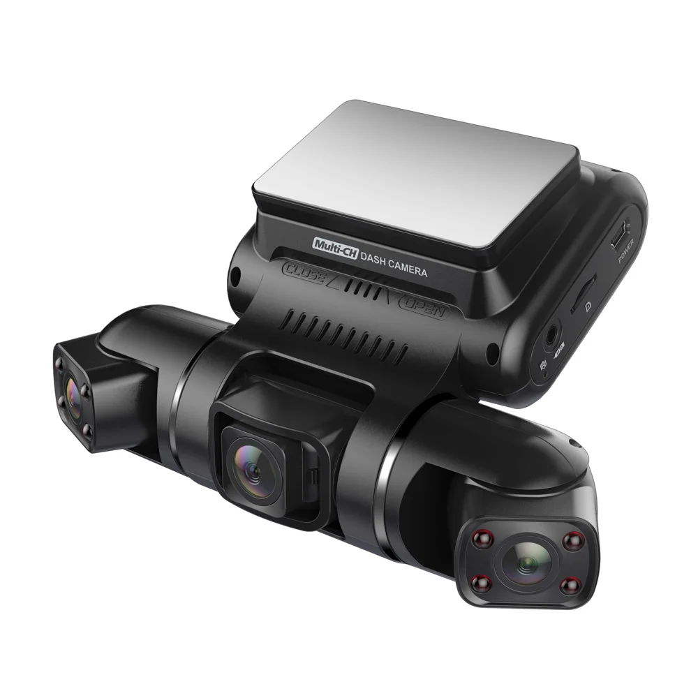 WiFi Автомобилен Видеорекордер 2K + 1080P + 1080P Автомобилен Видеорекордер 3 Камера Рекордер за Обратно виждане, Паркинг Монитор Авто Dvr за Нощно виждане G-сензор Изображение 5